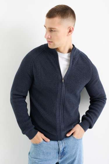 Herren - Strickjacke - dunkelblau