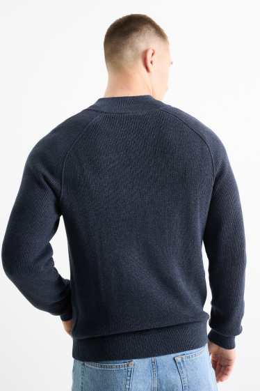 Herren - Strickjacke - dunkelblau