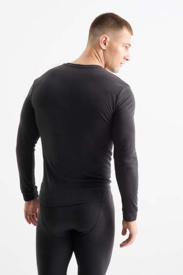 Uomo - Maglia intima - a coste - nero