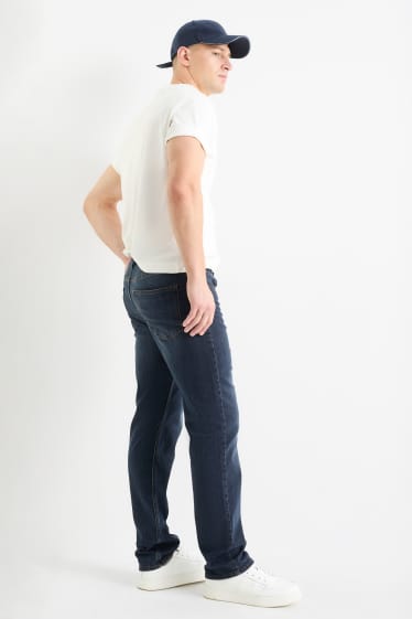 Pánské - Straight jeans - LYCRA® - džíny - tmavomodré