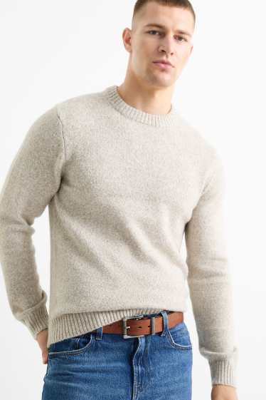 Herren - Gürtel - Lederimitat - braun