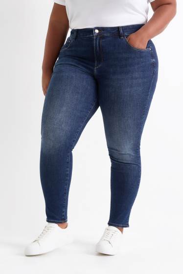 Dámské - Skinny jeans - mid waist - tvarující džíny - LYCRA® - džíny - modré
