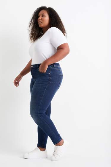 Dámské - Skinny jeans - mid waist - tvarující džíny - LYCRA® - džíny - modré