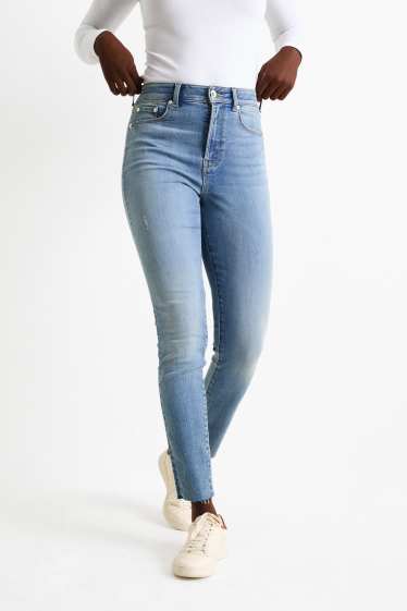 Dámské - Skinny jeans - high waist - LYCRA® ADAPTIV Fiber - džíny - světle modré