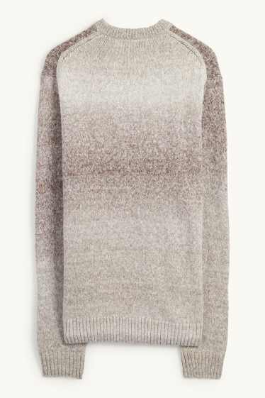 Hommes - Pullover - à motif - beige clair