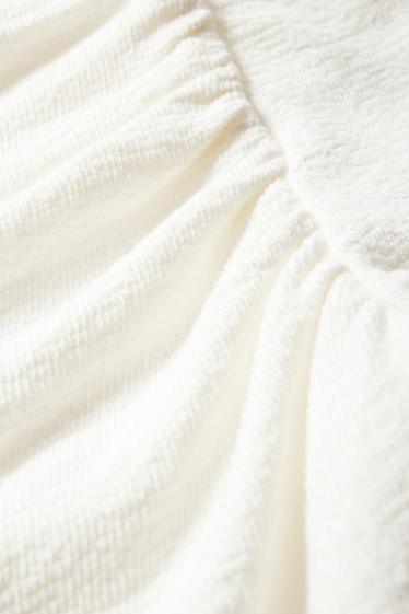 Dona - Samarreta de màniga llarga - texturada - blanc