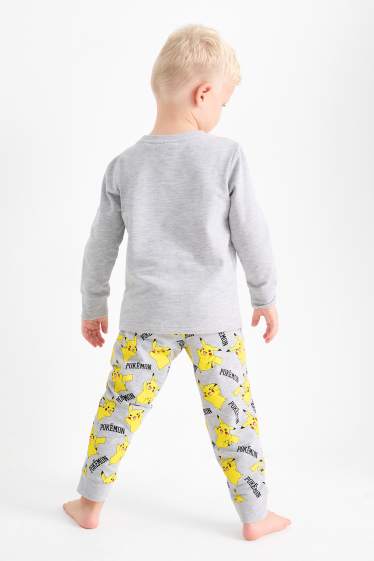 Enfants garçons - Pokémon - ensemble - pyjama et masque de repos - 3 pièces - gris clair