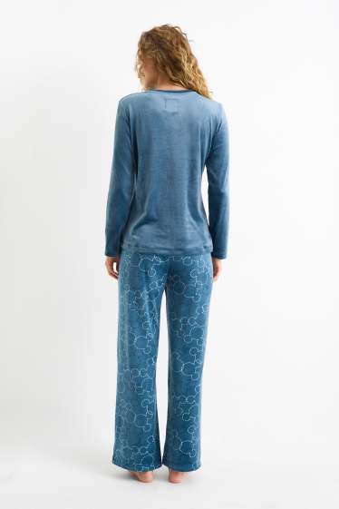 Femmes - Pyjama d'hiver - Mickey Mouse - turquoise foncé