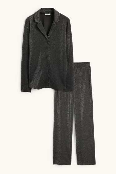 Dona - Pijama - brillant - negre