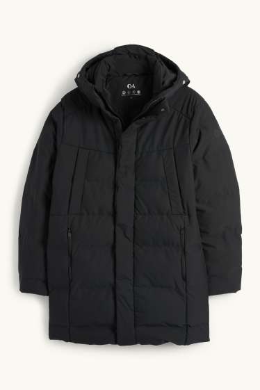 Heren - Parka met capuchon - winter - waterafstotend - zwart