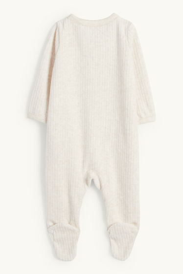 Unisexe - Ourson - pyjama bébé - beige clair