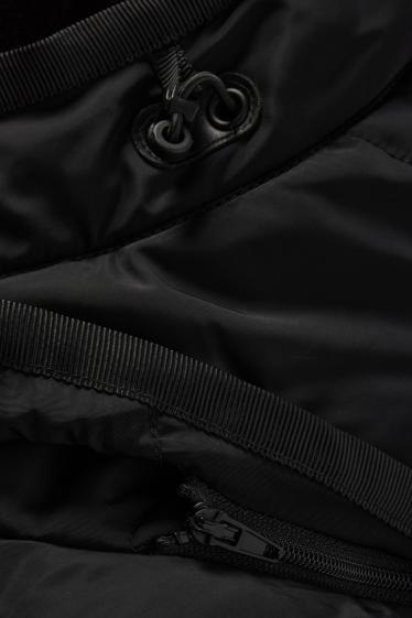 Home - Jaqueta embuatada amb caputxa - impermeable - negre