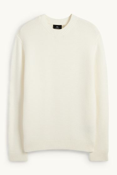 Home - Jersei - texturat - blanc trencat