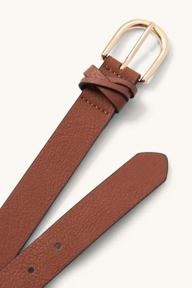 Femei - Curea - imitație de piele - maro