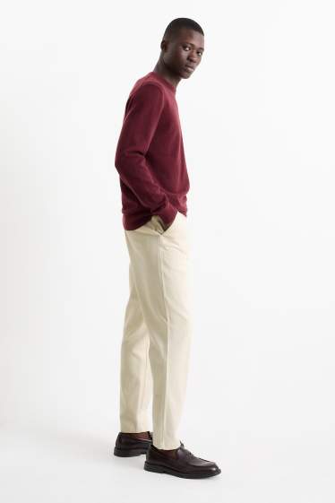 Hommes - Chino - tapered fit - beige clair