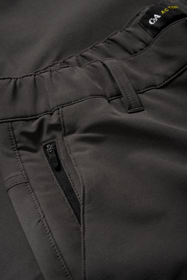 Men - Technical trousers - water-repellent - dark gray