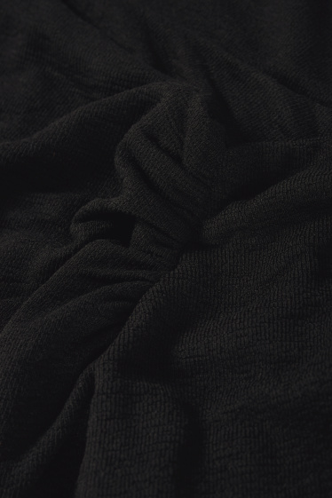 Dona - Samarreta de màniga llarga - texturada - negre