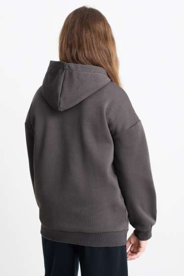 Enfants filles - Lilo & Stitch - sweat à capuche - gris foncé