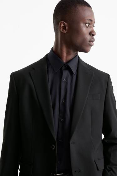 Herren - Baukasten-Sakko - Regular Fit - Flex - LYCRA® - Mix & Match - schwarz