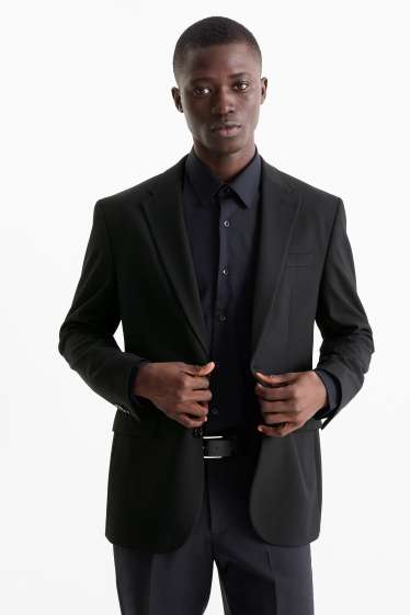 Herren - Baukasten-Sakko - Regular Fit - Flex - LYCRA® - Mix & Match - schwarz
