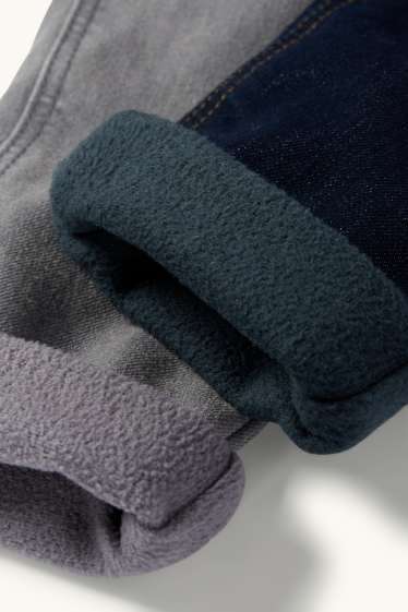 Bambini - Confezione da 2 - straight jeans - jeans termici - blu scuro / grigio