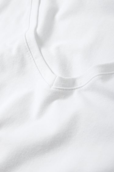 Women - Multipack of 2 - V-neck T-shirt - LYCRA® - white