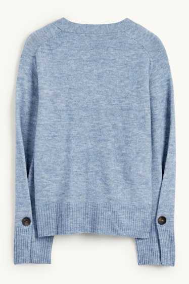 Damen - Strickjacke - hellblau