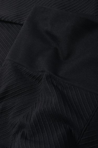 Donna - Leggings tecnici - senza cuciture - tramati - protezione UV - nero