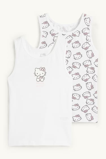 Kinder Mädchen - Multipack 2er - Hello Kitty - Singlet - weiss
