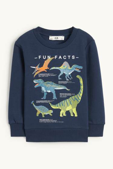 Nen - Dinosaures - dessuadora - blau fosc