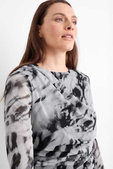 Dames - Longsleeve - met patroon - grijs