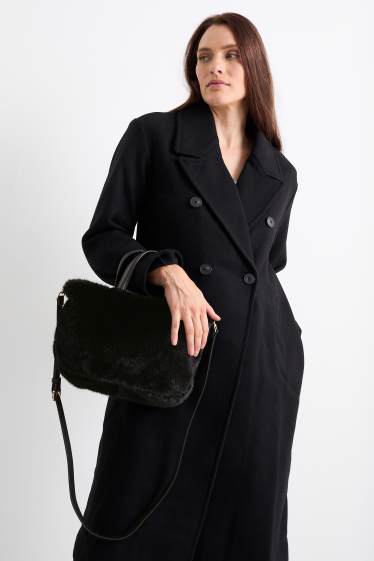 Damen - Großer Shopper mit abnehmbarem Taschengurt - schwarz