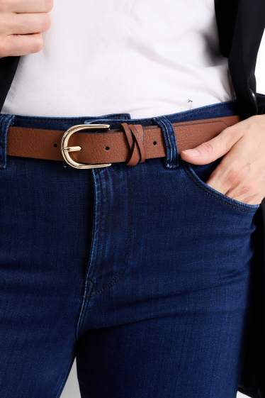 Femei - Curea - imitație de piele - maro