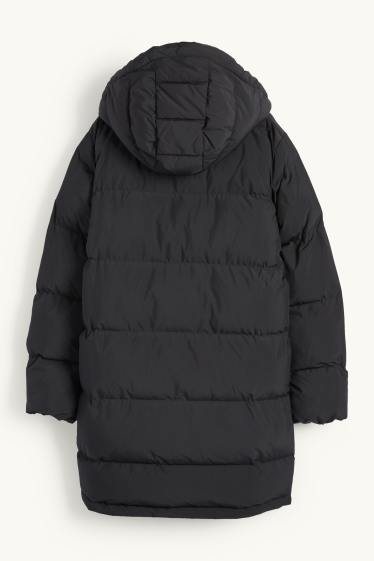 Dona - Abric embuatat amb caputxa - resistent a l’aigua - negre