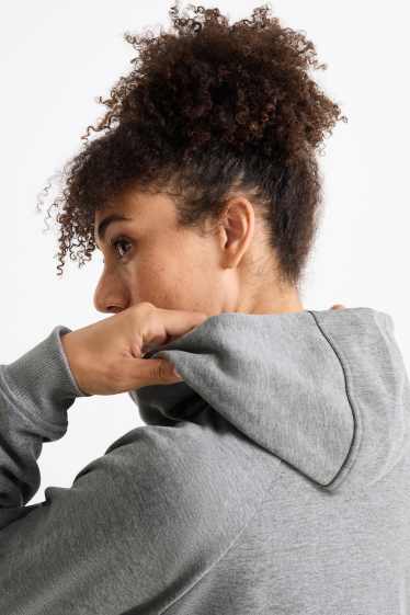 Damen - Funktions-Sweatjacke mit Kapuze - grau