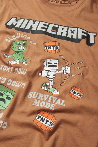 Bambini - Minecraft - maglia a maniche lunghe - marrone