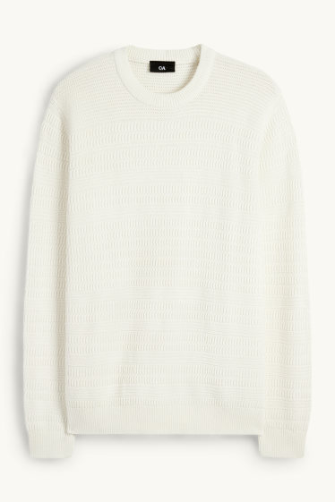 Home - Jersei - texturat - blanc