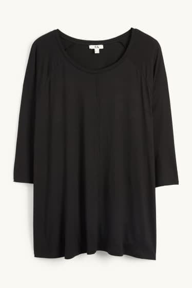 Damen - Langarmshirt - schwarz