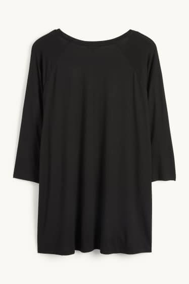 Damen - Langarmshirt - schwarz