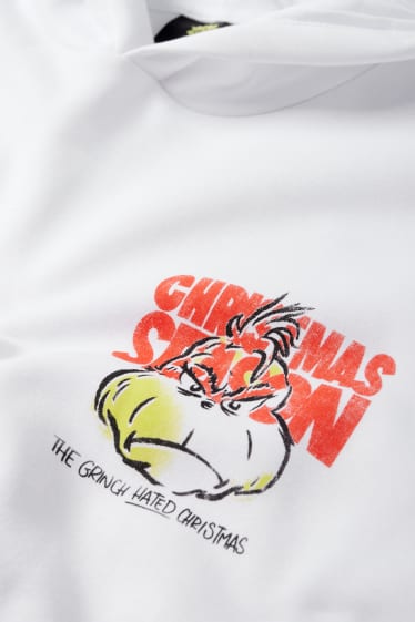 Hommes - Sweat à capuche de Noël - Le Grinch - blanc crème