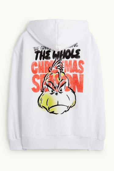 Hommes - Sweat à capuche de Noël - Le Grinch - blanc crème