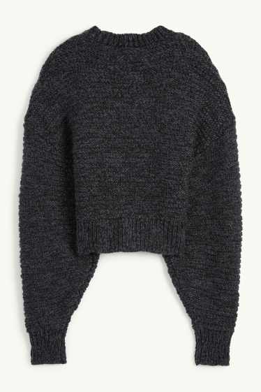 Dona - Jersei crop - estructurat - negre