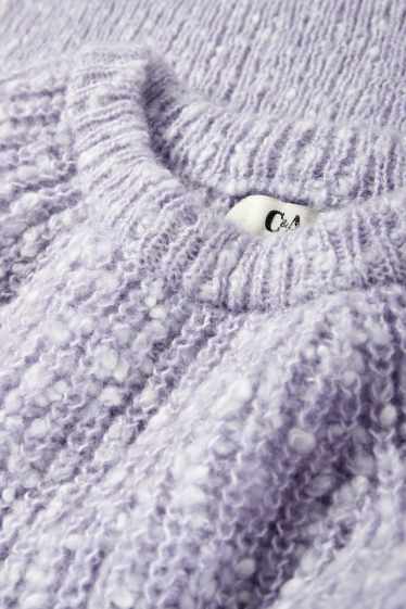 Dona - Jersei crop - acanalat - violeta clar