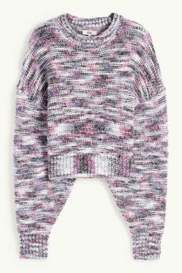 Dona - Jersei crop - estructurat - violeta clar