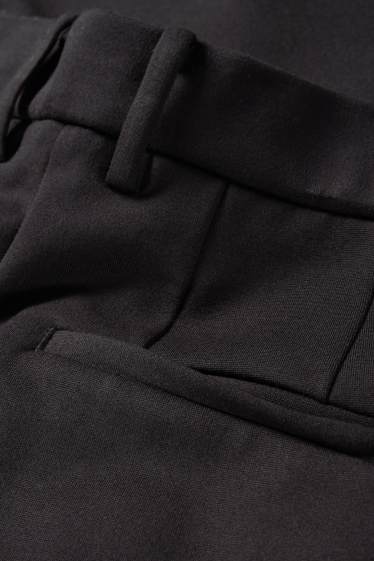 Femei - Pantaloni din jerseu - talie medie - slim fit - negru