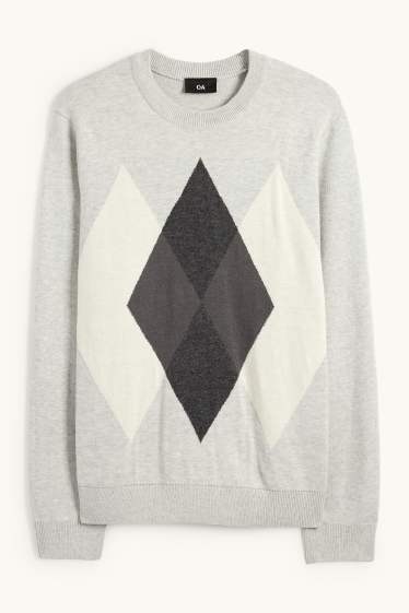 Hommes - Pull - gris clair