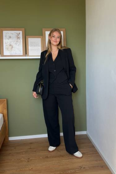 Women - Business waistcoat - fitted - Mix & match - black