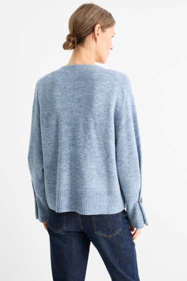 Damen - Strickjacke - hellblau