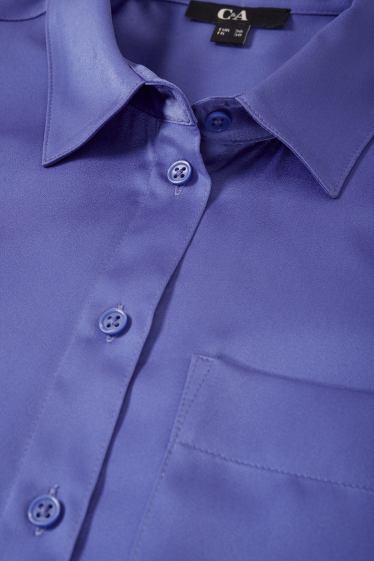 Women - Satin blouse - light violet