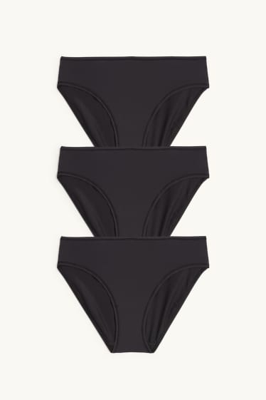 Donna - Confezione da 3 - slip - nero